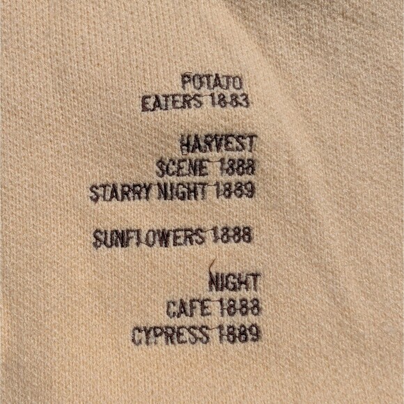 Aelfric Eden UNISEX Medium Sunflower Self Portrait Van Gogh WORKS OF ART Sweater - Picture 11 of 14